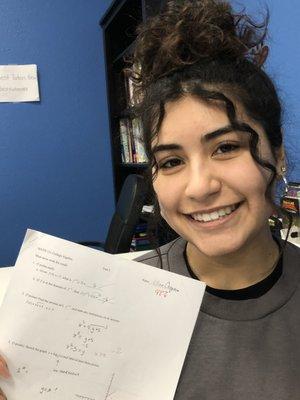 College student scored A+ in college algebra. Thanks to U.S. Best Tutors