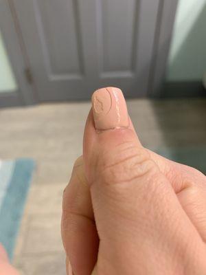 Chipped gel In one day