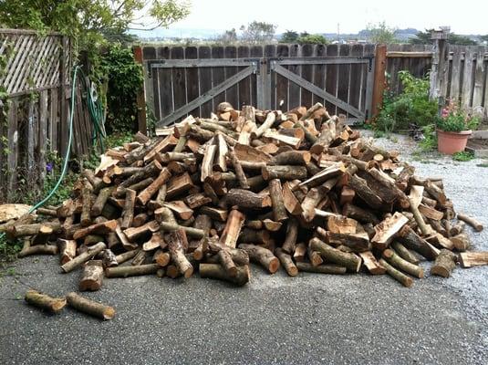 1.5 cords almond firewood