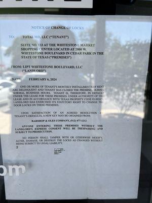 It appears this location is closed. See photo of posted eviction notice.