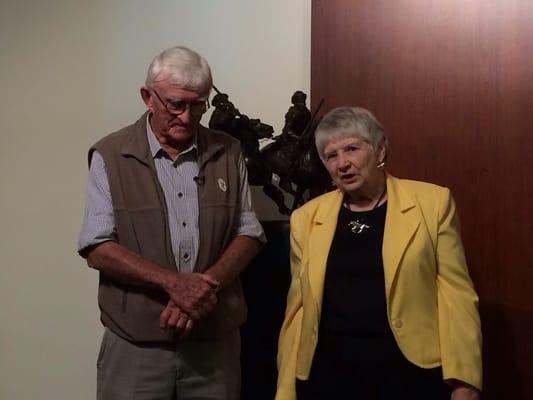 Robert Glen (creator) and Mary Higbie (museum historian)