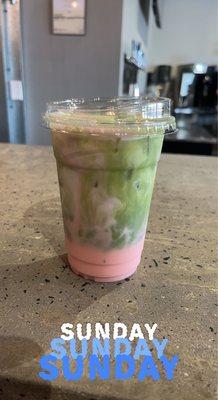 Strawberry matcha.