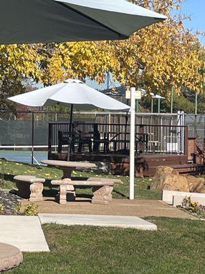 A beautiful Gazebo at the gym. This place is a resort.