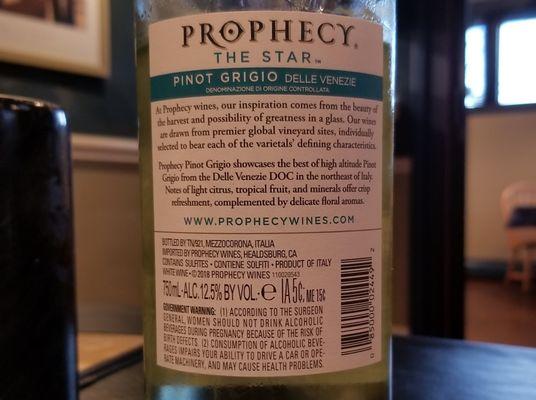 Prophecy Pinot Grigio