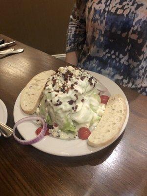 Wedge Salad with home made blue cheese