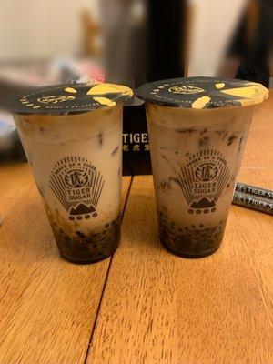 Signature black sugar boba & chocolate malt black sugar boba to go