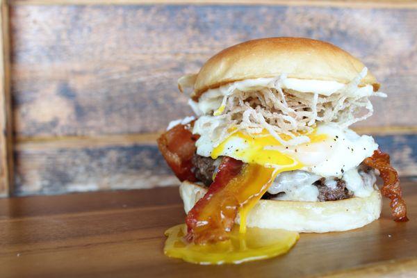 The Hangover Burger! Available Saturday & Sunday 12-3pm for Brunch!