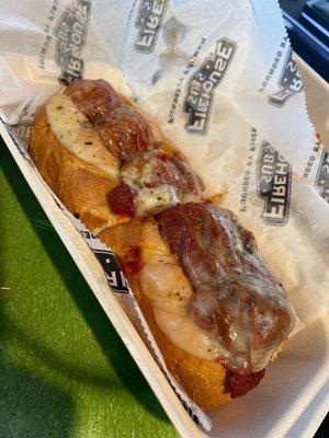 Meatball sub. Great presentation!