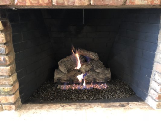 Installation of new gas logs.