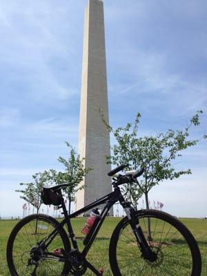 Fuji trail bike I bought from Big Wheel in 2013 - perfect for riding the towpath out to White's Ferry.