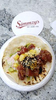 Poke Taco from Simmzy's