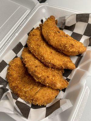 Captain Crunch Chicken Tenders- yep, it's exactly what you think it is. The perfect blend of cereal & deep fried chicken