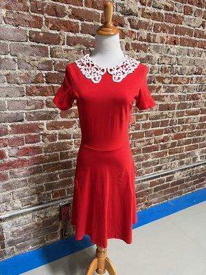 Beautiful classic red 1980's dress