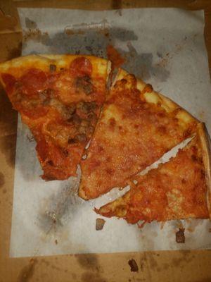 The other half of the 6 slices of pizza that were left uneaten in this order.