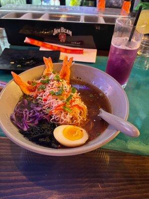 Spicy seafood ramen