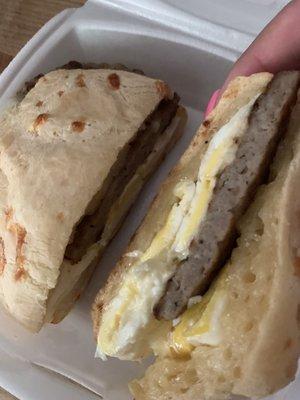 Sausage, egg and cheese