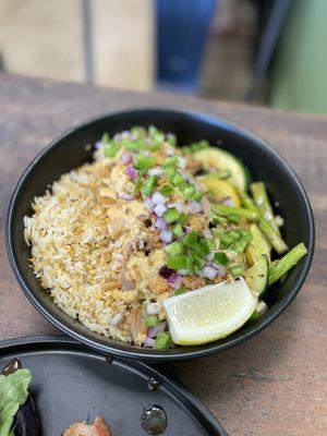 Sisig garlic rice bowl