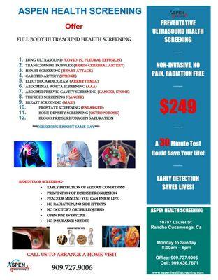 Full Body Ultrasound Health Screening