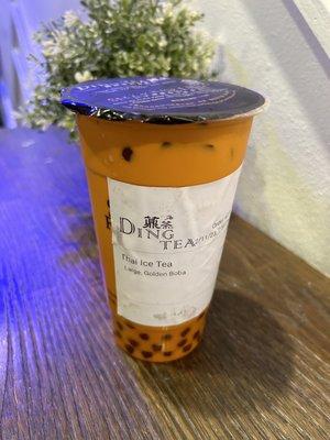 Large Thai Tea with Boba