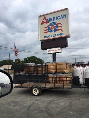 American Recycling Sign