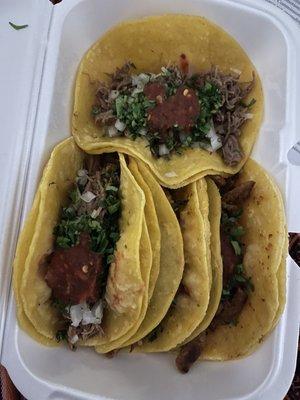 Street Tacos Al Pastor and Barbacoa