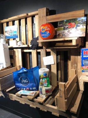 P&G donates products and the tide loads of hope vehicles. Washing 300 loads per truck.