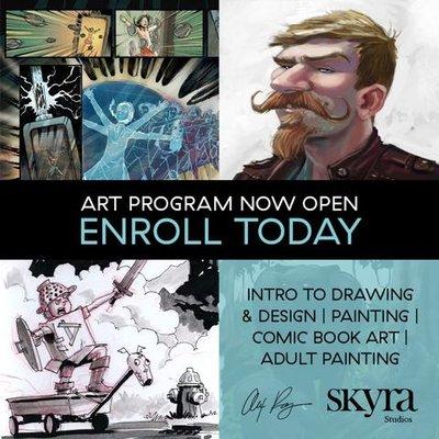 Enroll in our art program and learn from the amazing Alex Ray illustration, painting, and comic book art.