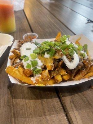 Loaded fries with ribs