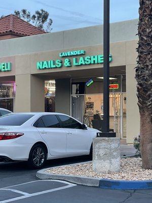 The front of nail shop