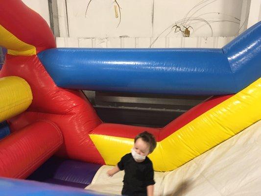 Bouncing in the bounce house