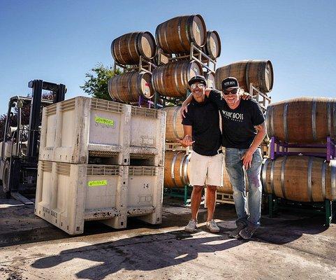 Our man Kaleo from Pepper loving the winemaking process!