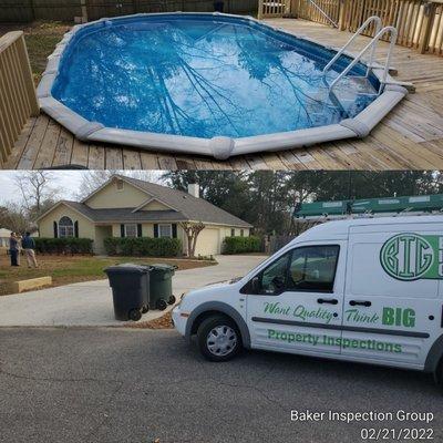 Tallahassee home, pool, deck, 4 Point and Wind Mitigation inspections this morning.