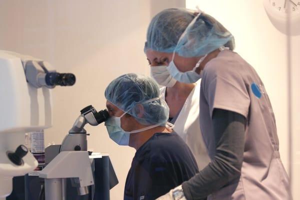 LASIK in progress at Benjamin Eye Institute