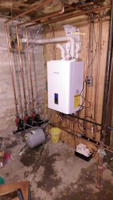 Installation of high efficiency gas combinations boilers that offer up to 96% AFUE.