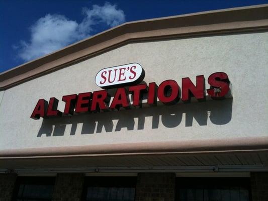 Sue's Alterations - sign