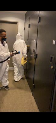 Douglas element building hallways schedule COVID-19 disinfecting services