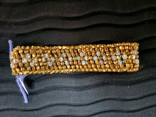 Warm colored beaded bracelet