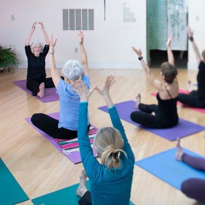 Gentle yoga class