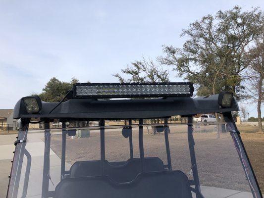 Light bars installed