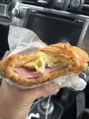 Ham egg cheese croissant