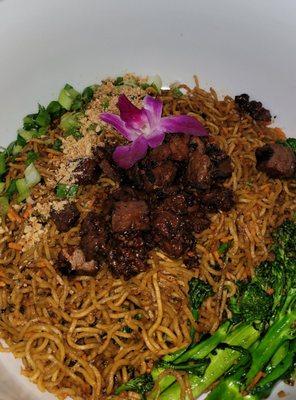 Korean Steak Lo-Mein Bowl. It's a big azz bowl too!