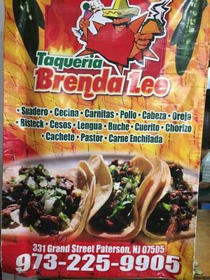 This is our menu of our tacos that u will find in our place