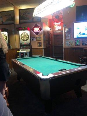 Pool table and darts. Awesome bar!