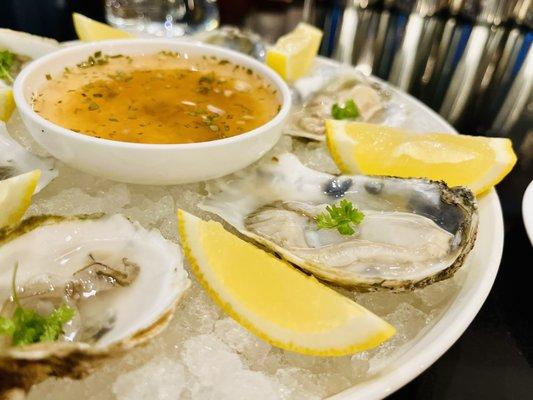 Raw oysters