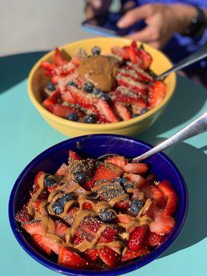 Green Bowl with almond butter drizzle