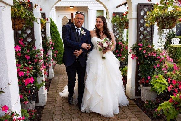 Dad walking me down the aisle