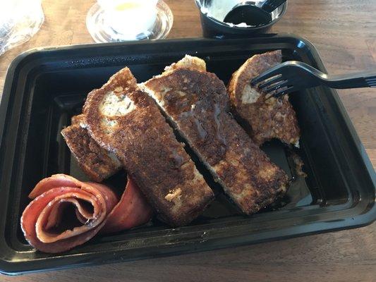 Ekekiel french toast and Caveman coffee for breakfast great way to start the morning