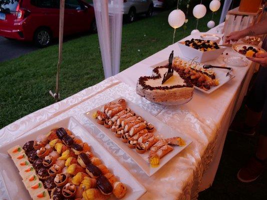 Assorted Miniature Italian Pasty Presentation. (The heart shaped cake is something I made myself!)