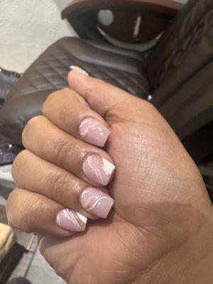 Marble gold, white, and pink design