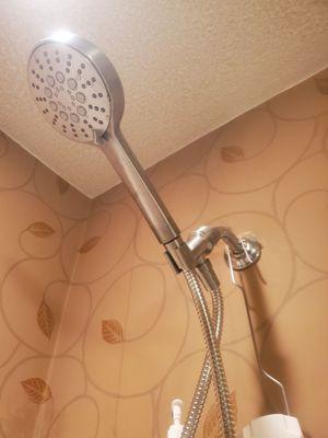 Our perfectly installed shower head.